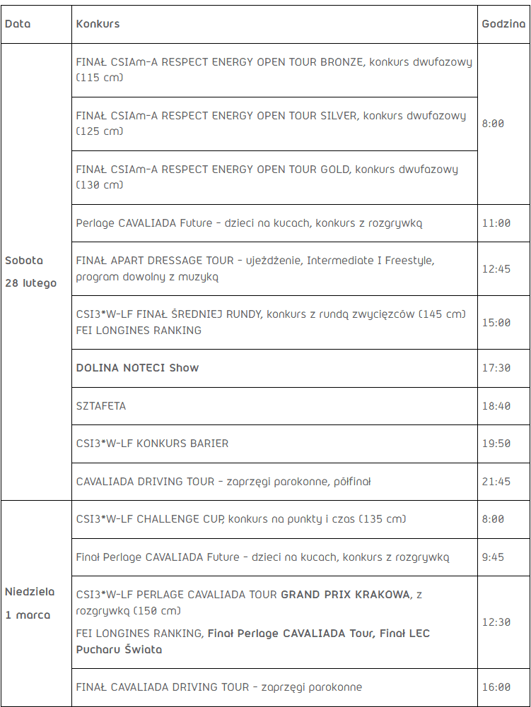 auto_aktualnosci_cavaliada_a6db145a Program Cavaliada Kraków 2026, sobota-niedziela