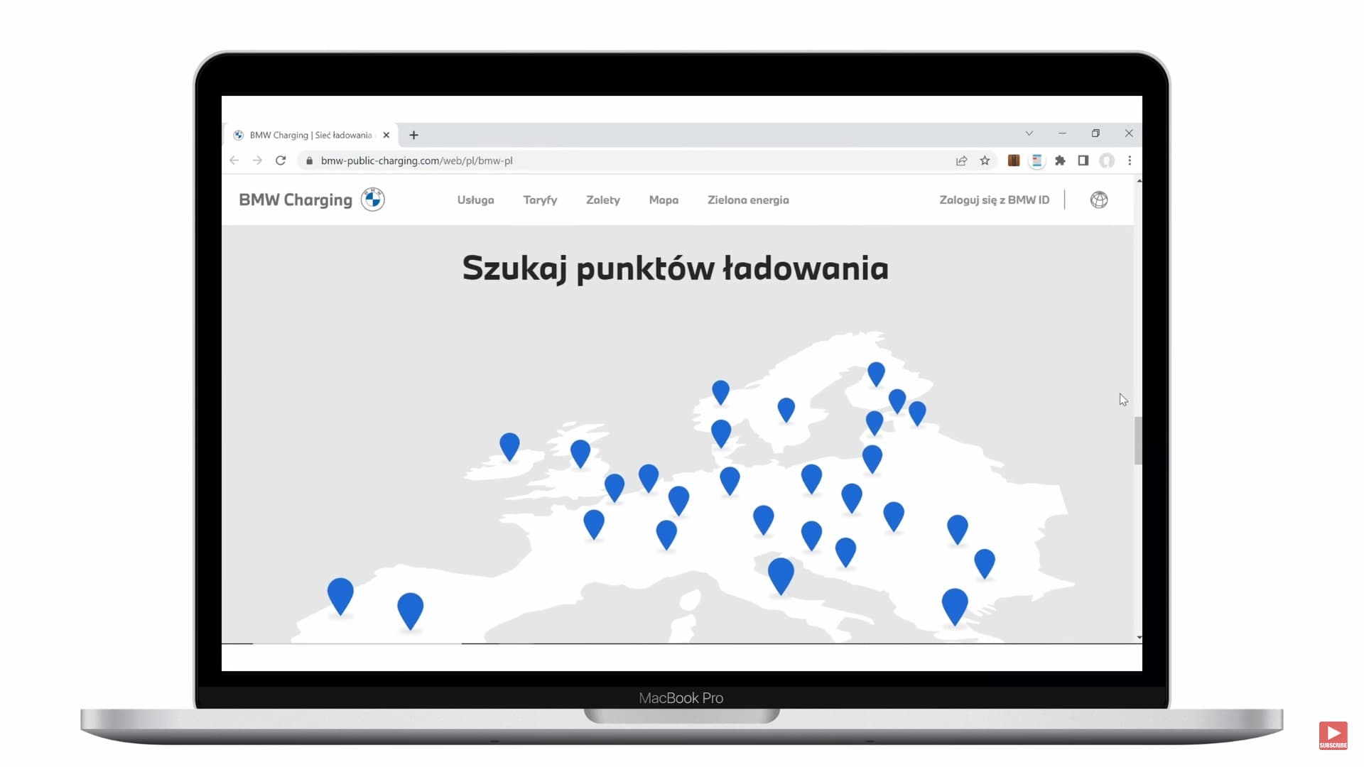 Punkty ładowania w Europie