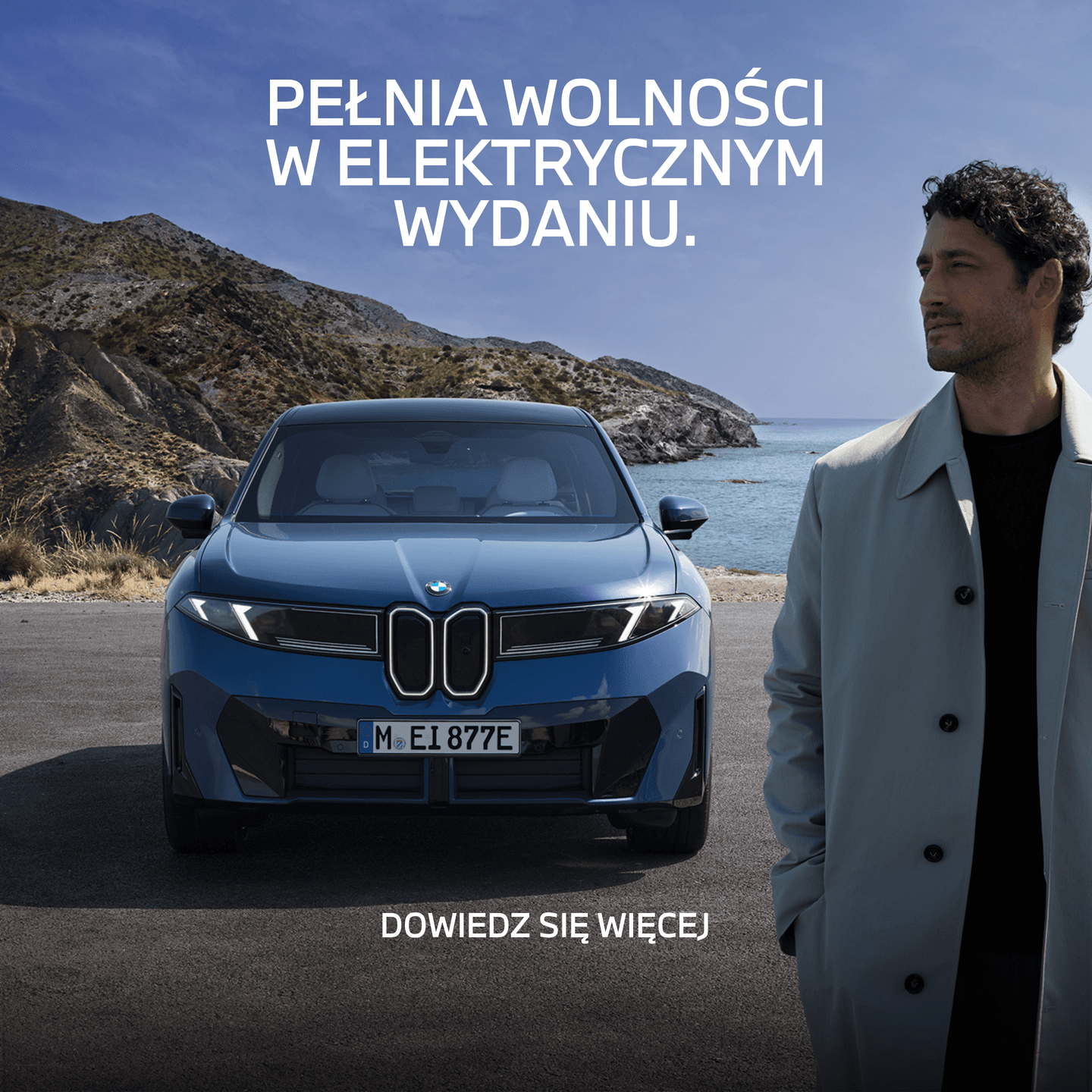 Pełnia wolnościw elektrycznym wydaniu. BMW iX3 na plaży, na odludziu